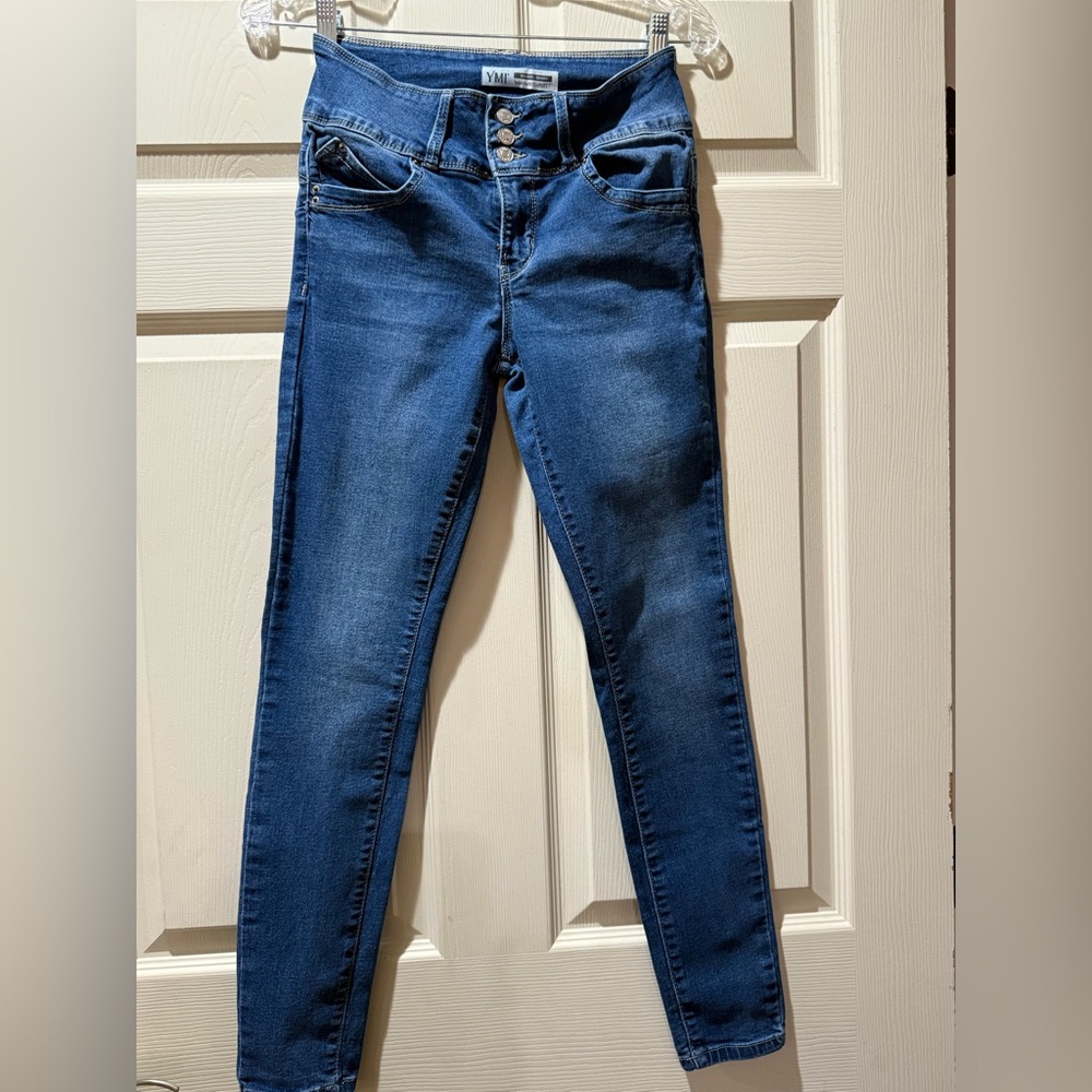 YMI High Rise Blue Women's Wanna Betta Butt Skinny Jeans